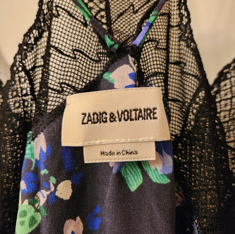 Zadig & Voltaire printed Floral silk Midi Dress - Picture 4 of 5